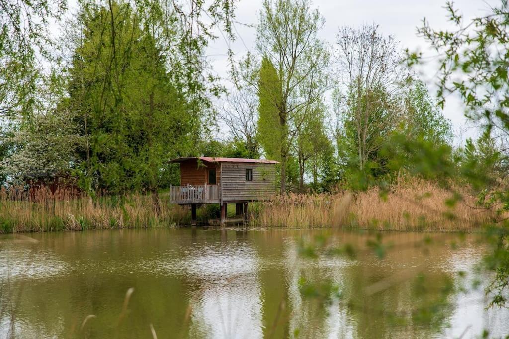 Lakeside Cabin On Stilts- 'Kingfisher' Rous Lench Εξωτερικό φωτογραφία