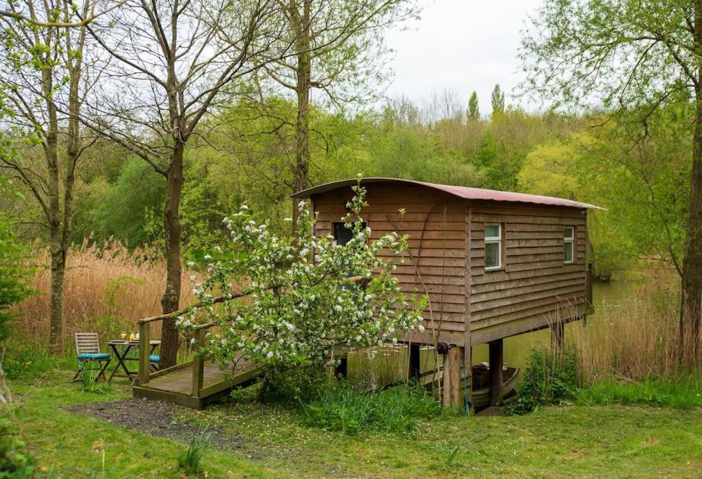 Lakeside Cabin On Stilts- 'Kingfisher' Rous Lench Εξωτερικό φωτογραφία